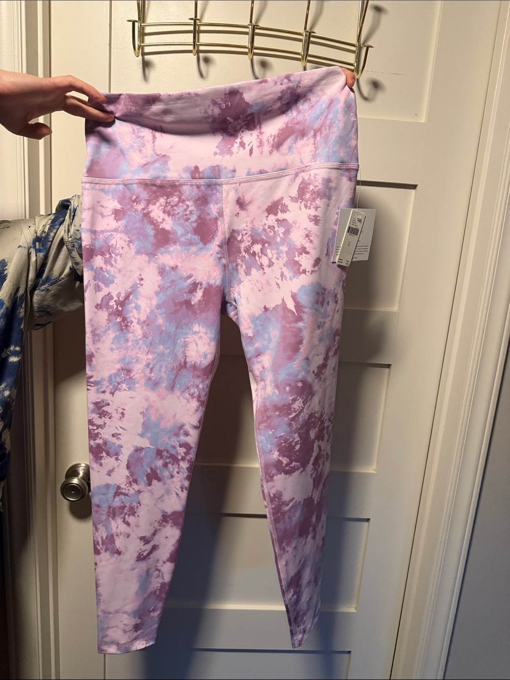 Anthropologie Beyond Yoga Women's Purple Tie-Dye Active Leggings